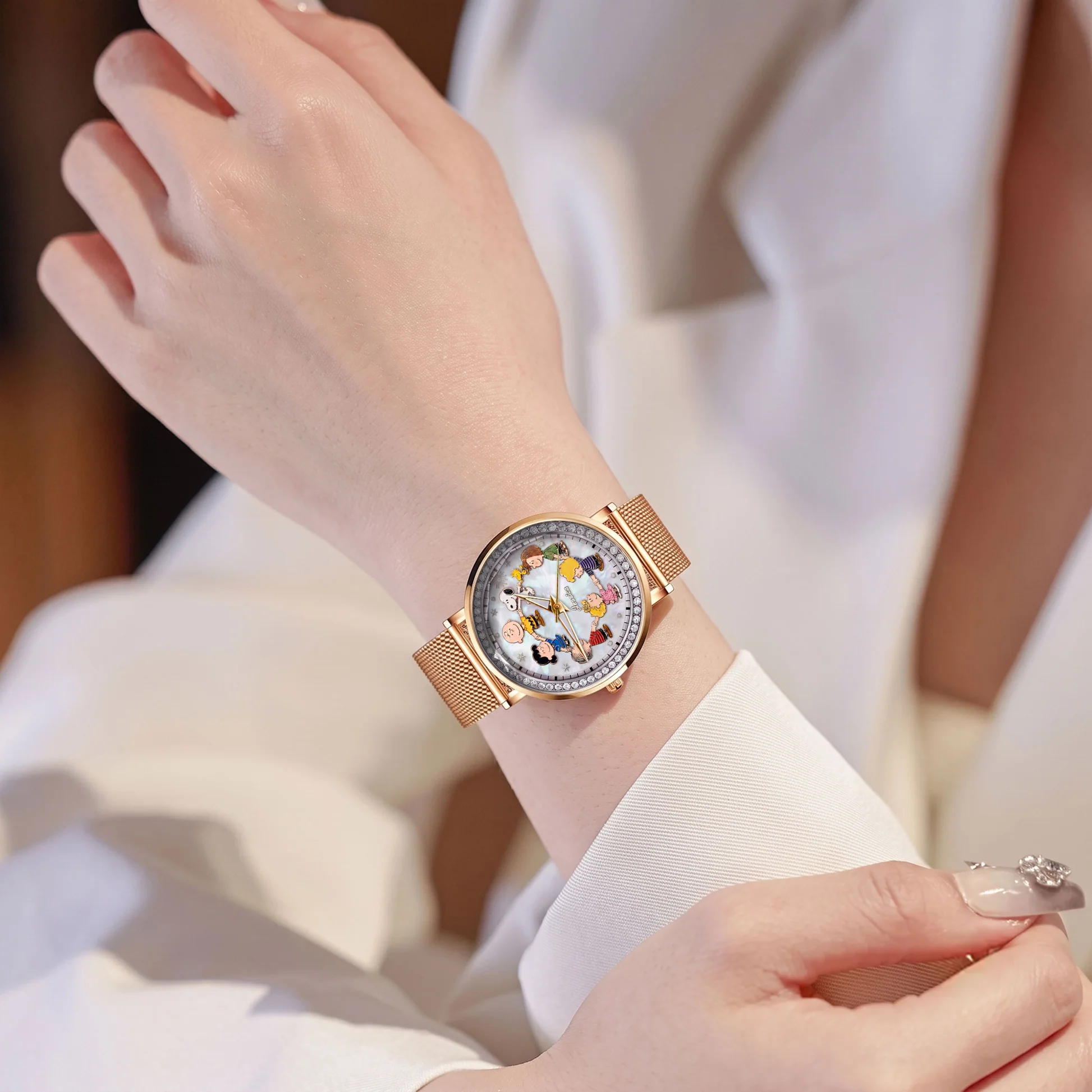 Personalized Cartoon Friends Women Hand Watch Custom Name Gift for Her Women Hand Watch GradoCreations