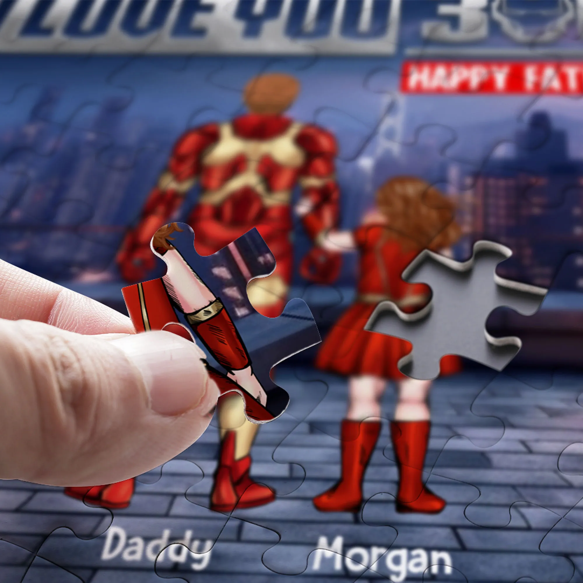 Personalized I Love You 3000 Puzzle Gift for Dad | Father's Day