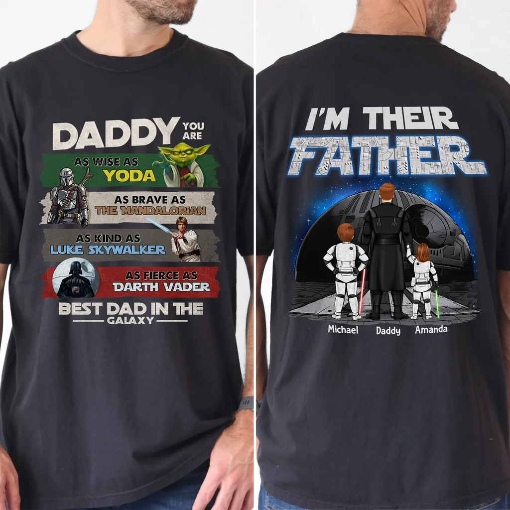 Personalized Dad Shirt Funny Star Wars Theme Custom Gift