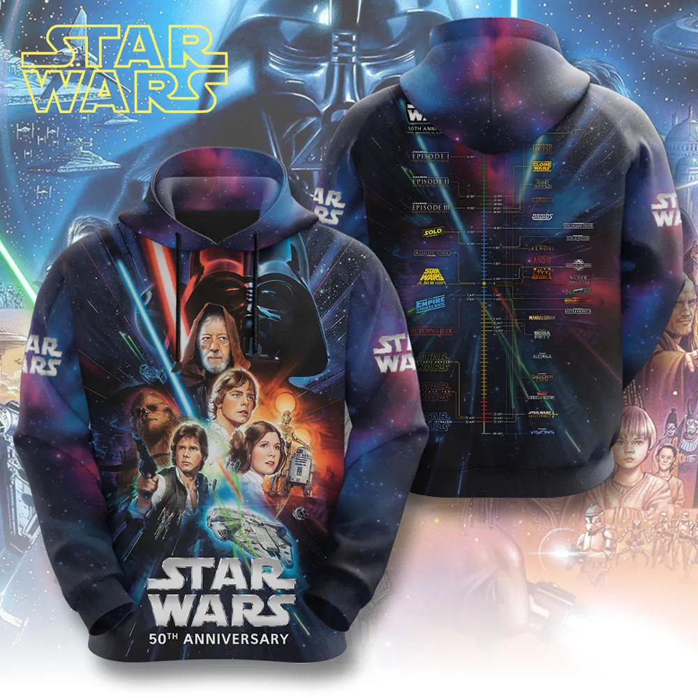 Personalized Star Wars 50th Anniversary All Over Shirt Gift for Movie Fans