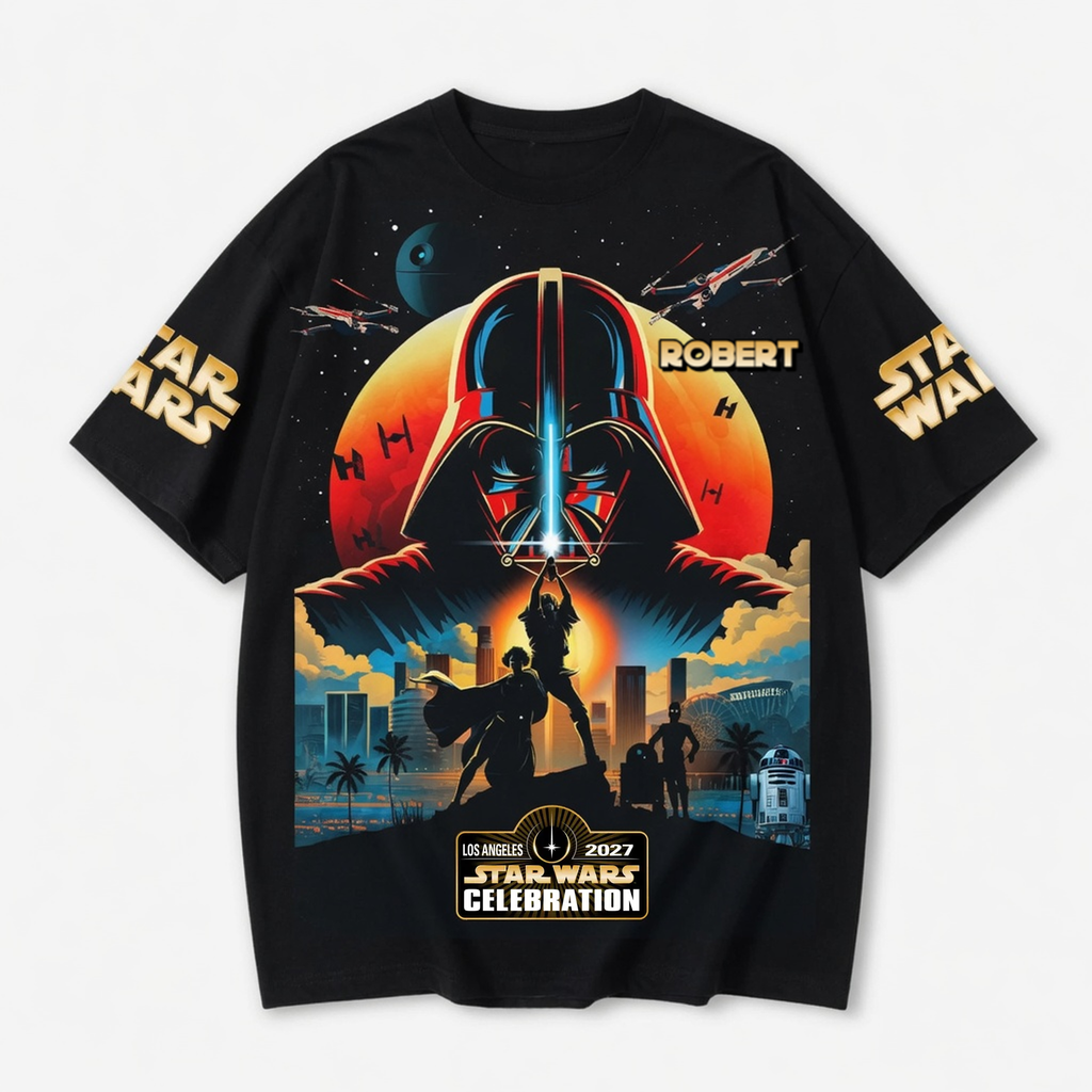 Personalized Star Wars 50th Anniversary All Over Shirt Gift for Movie Fans