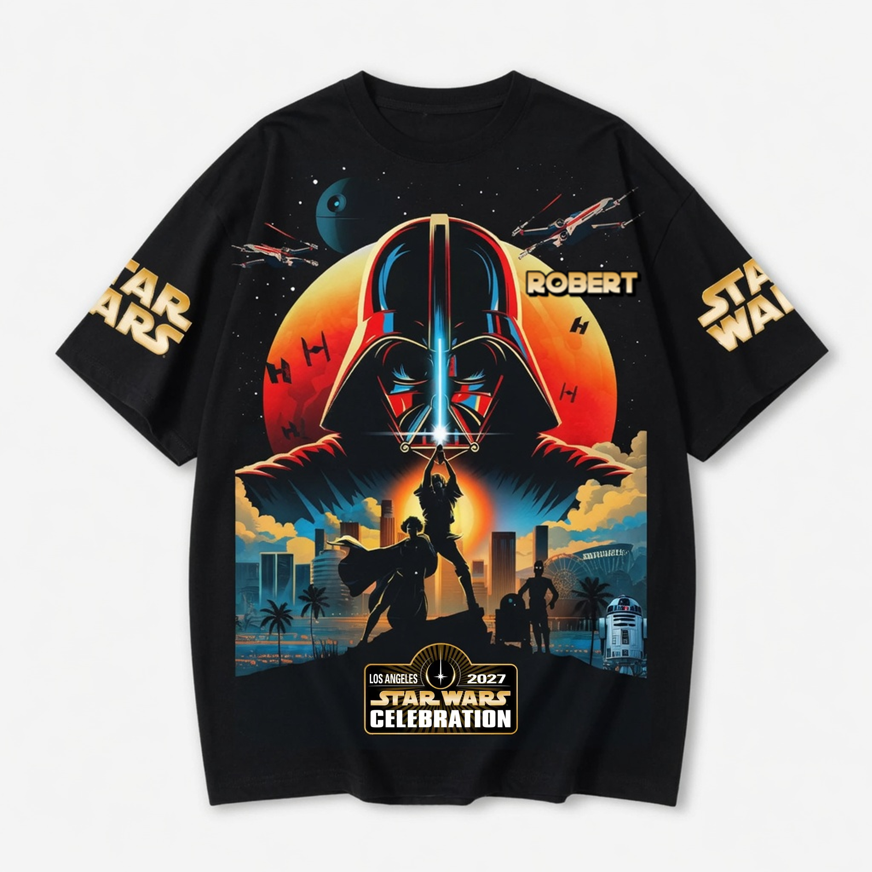 Personalized Star Wars 50th Anniversary All Over Shirt Gift for Movie Fans