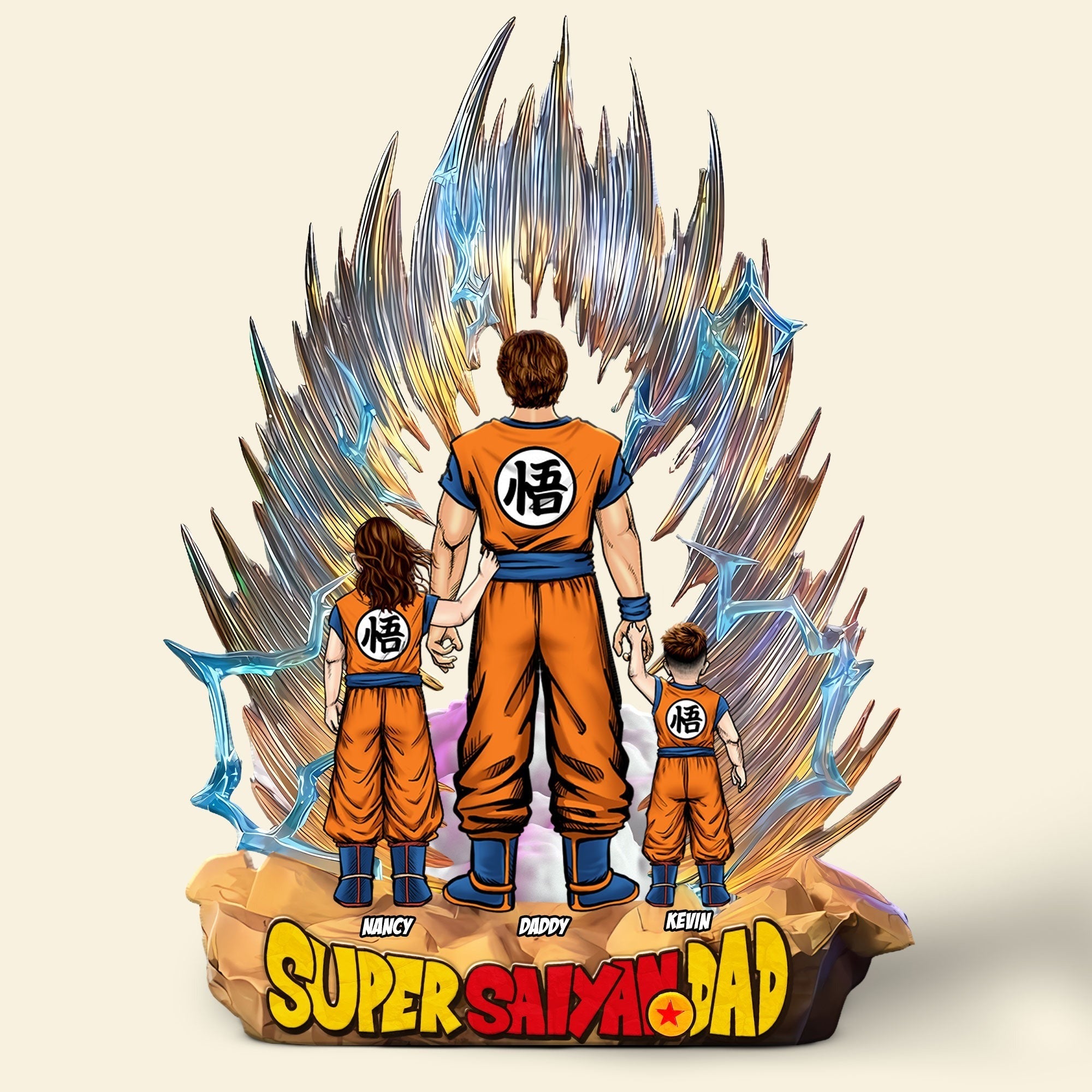 Personalized Super Dragon Dad Acrylic Plaque Gift for Dad