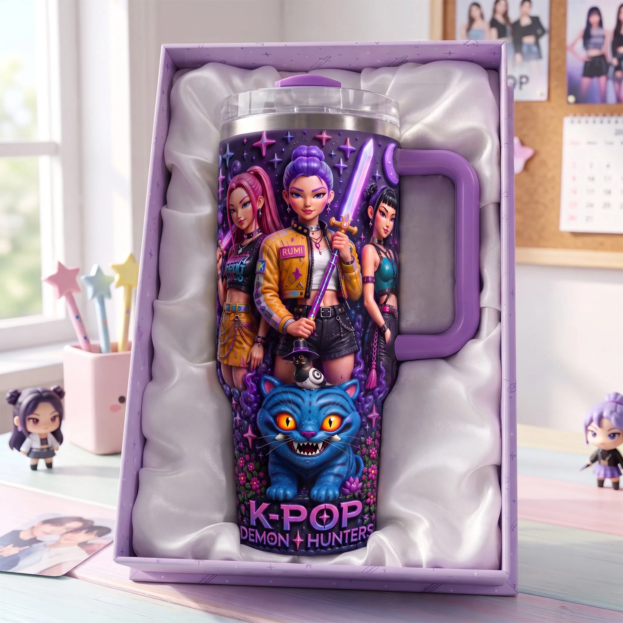 Personalized K-Pop Themed Tumbler Gift for Daughter - 40oz Drinkware Tumbler GradoCreations