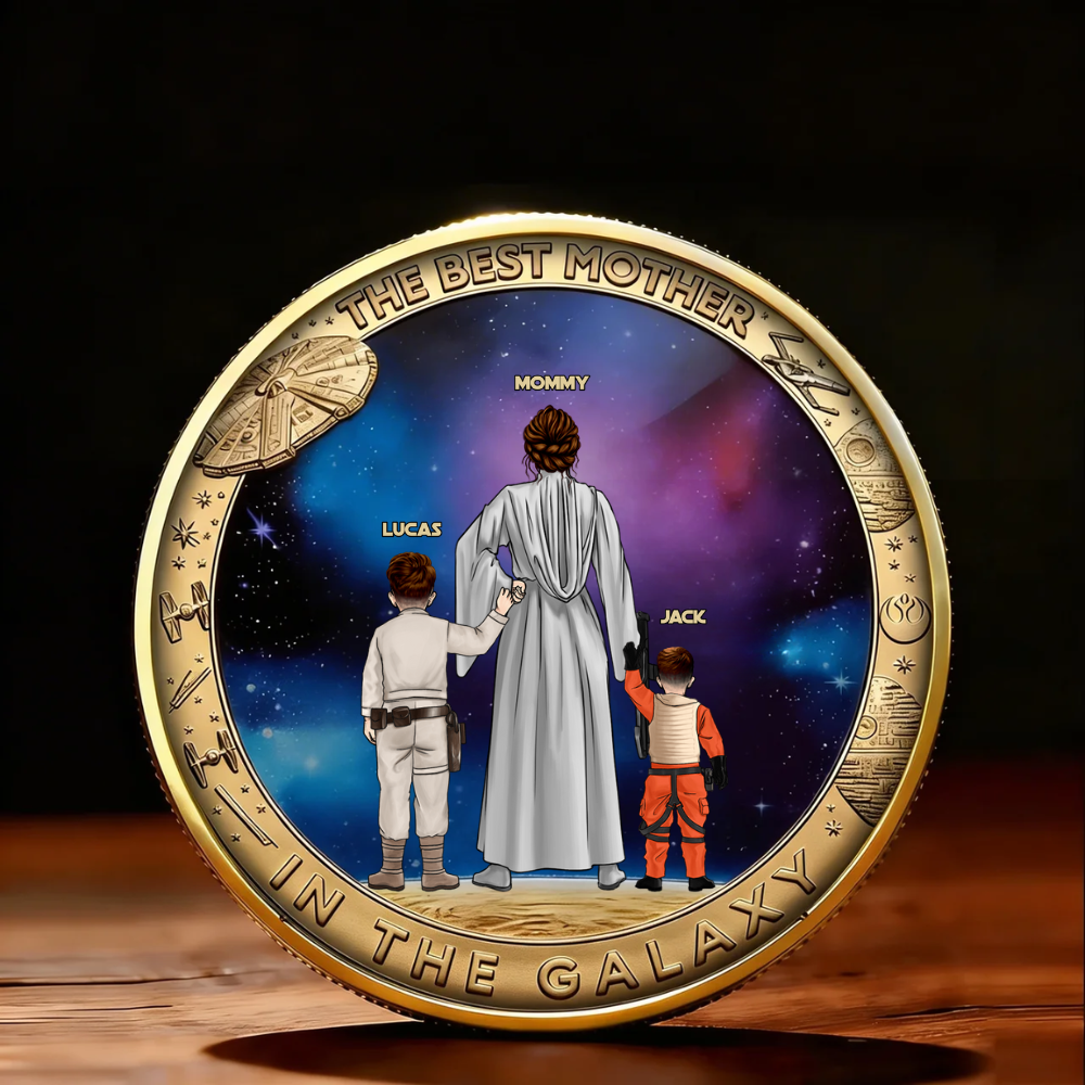 Personalized Commemorative Coin for Mom | The Best Mother in the Galaxy Gift Coin GradoCreations