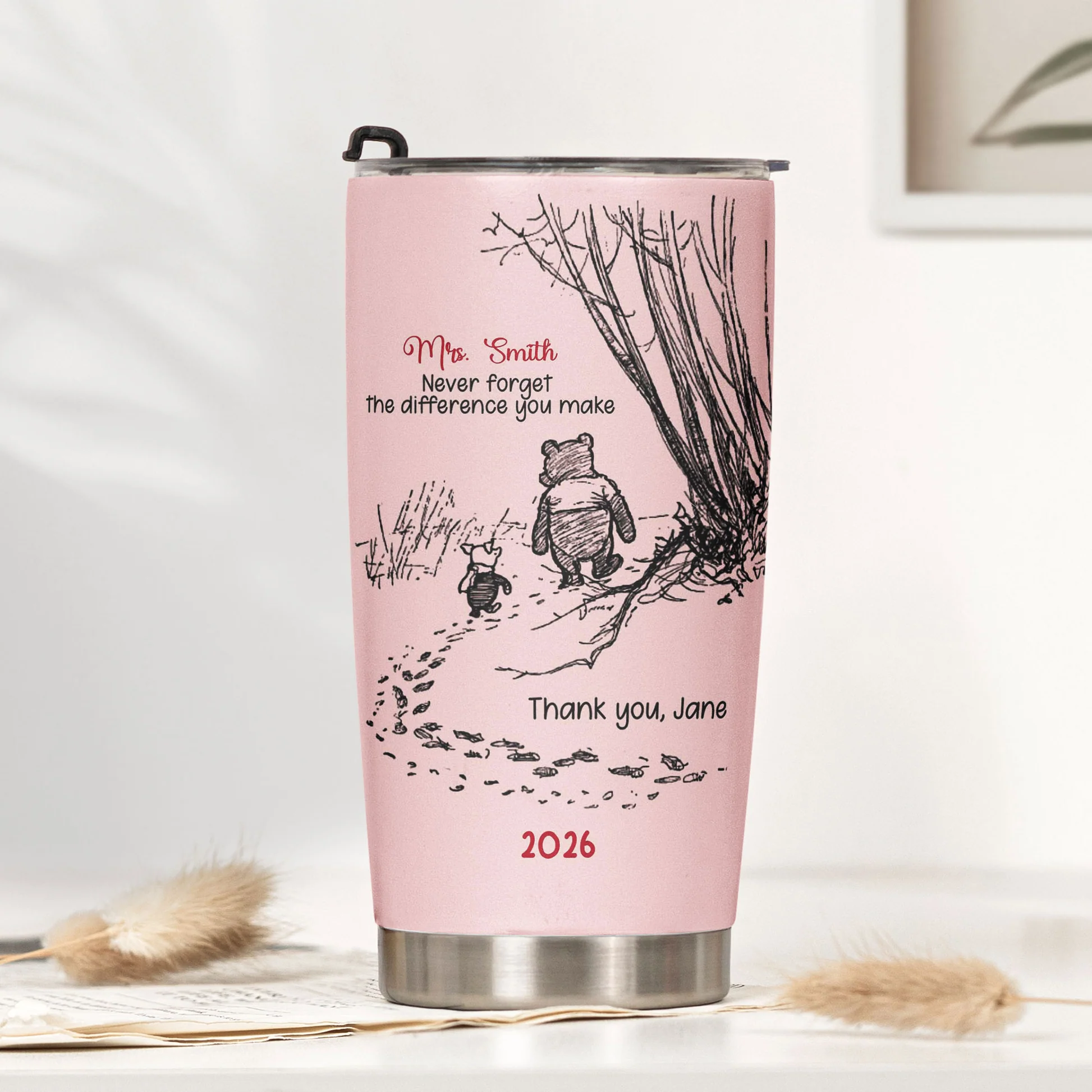 Personalized Teacher Tumbler Drinkware - Thank You Gift