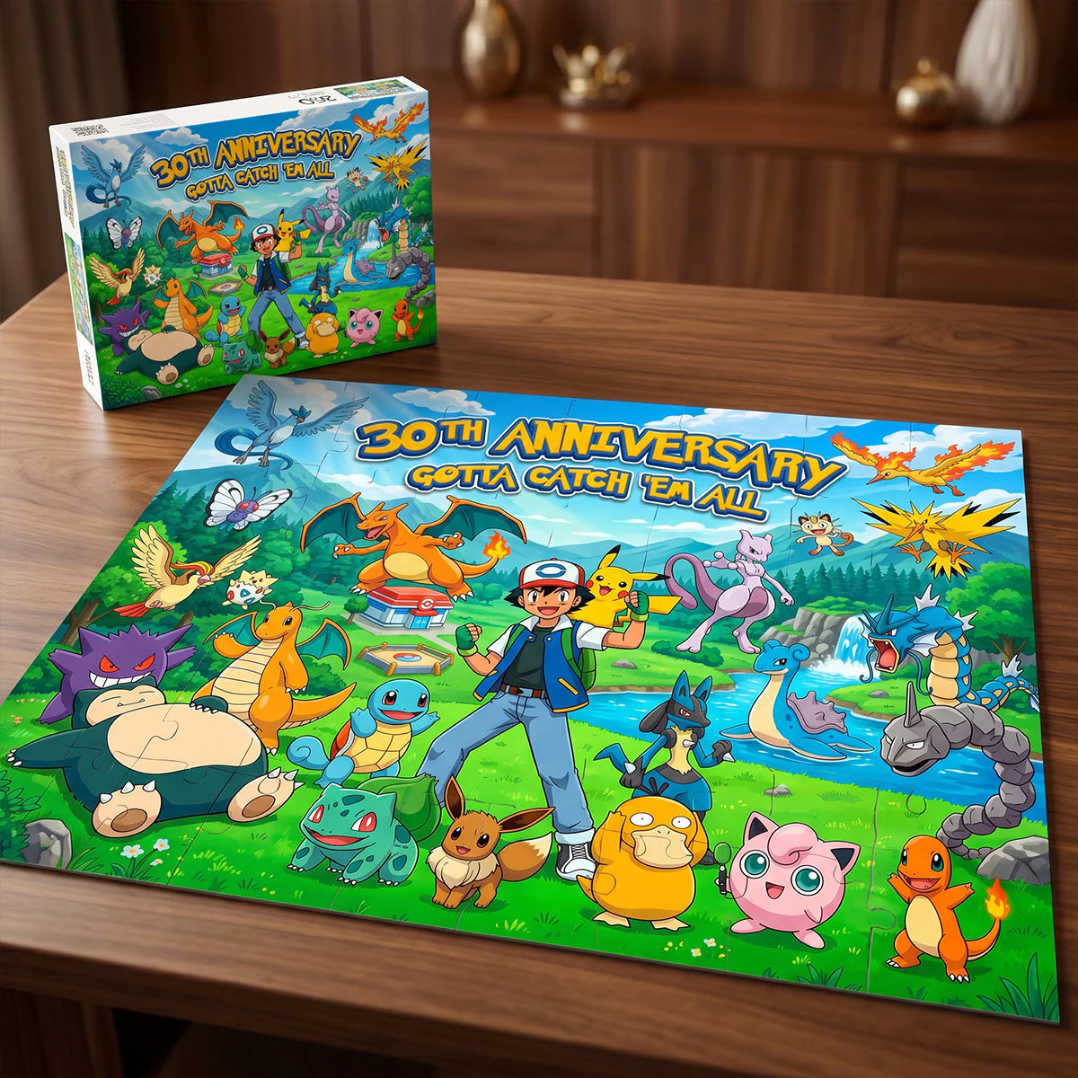 Personalized 30th Anniversary Puzzle - Gotta Catch 'Em All Gift for Kids