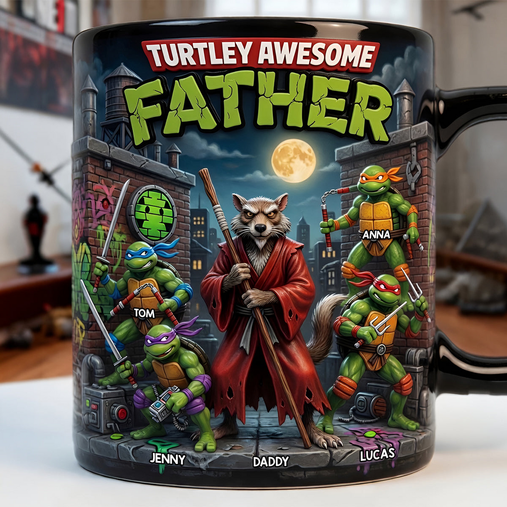 Personalized Ninja Turtle Coffee Mug Awesome Father Gift