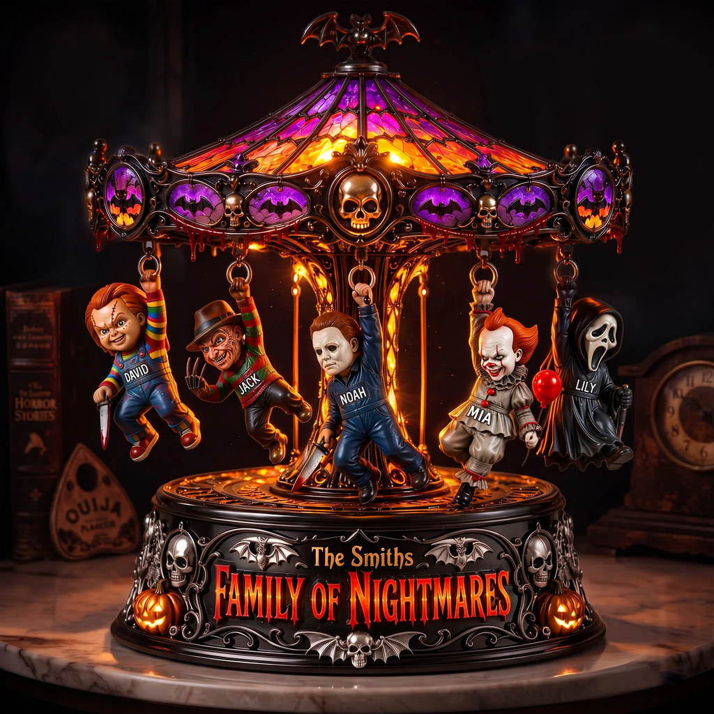 Personalized Halloween Acrylic Light Box Family Gift Decor Acrylic Light Box GradoCreations