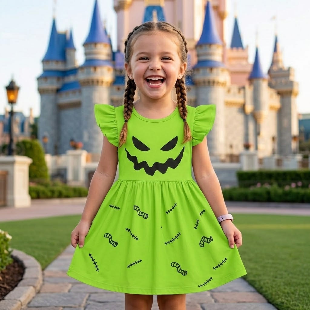 Personalized Oogie Boogie Dress for Kids - Halloween Costume Gift Kid Dress GradoCreations