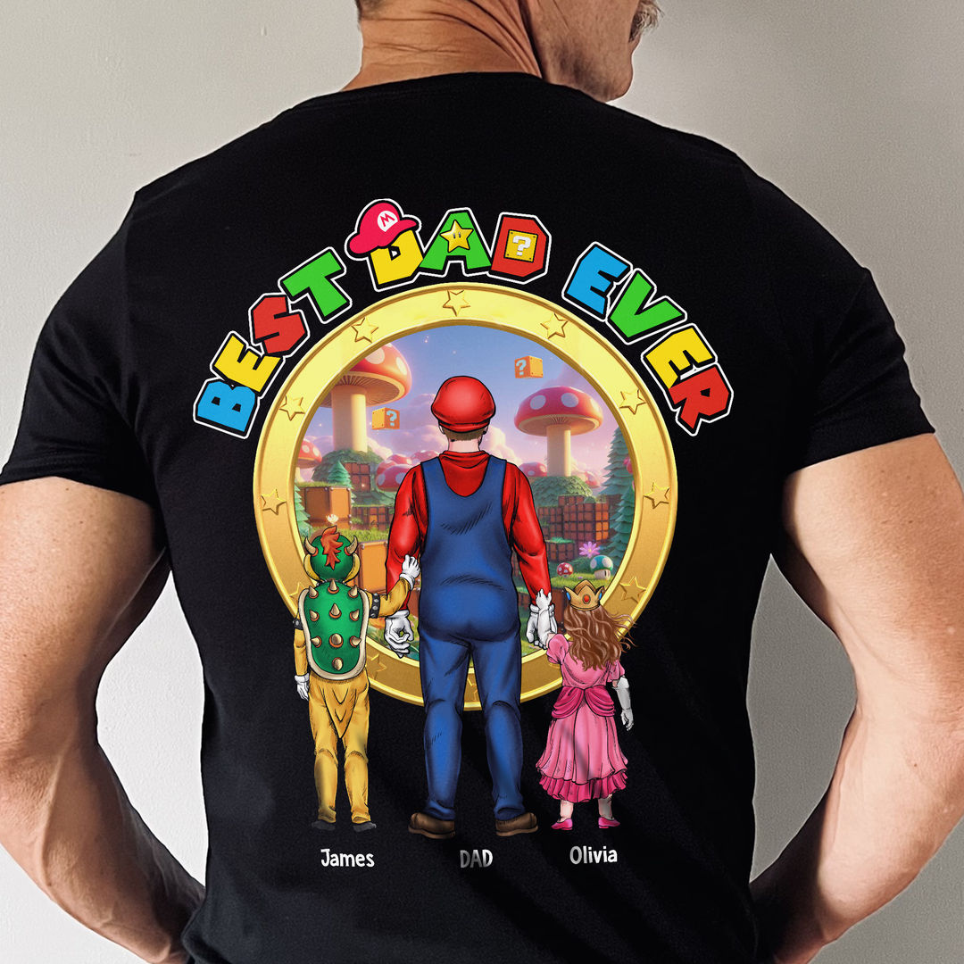 Personalized Super Daddio Shirt Best Dad Ever Gift for Dad