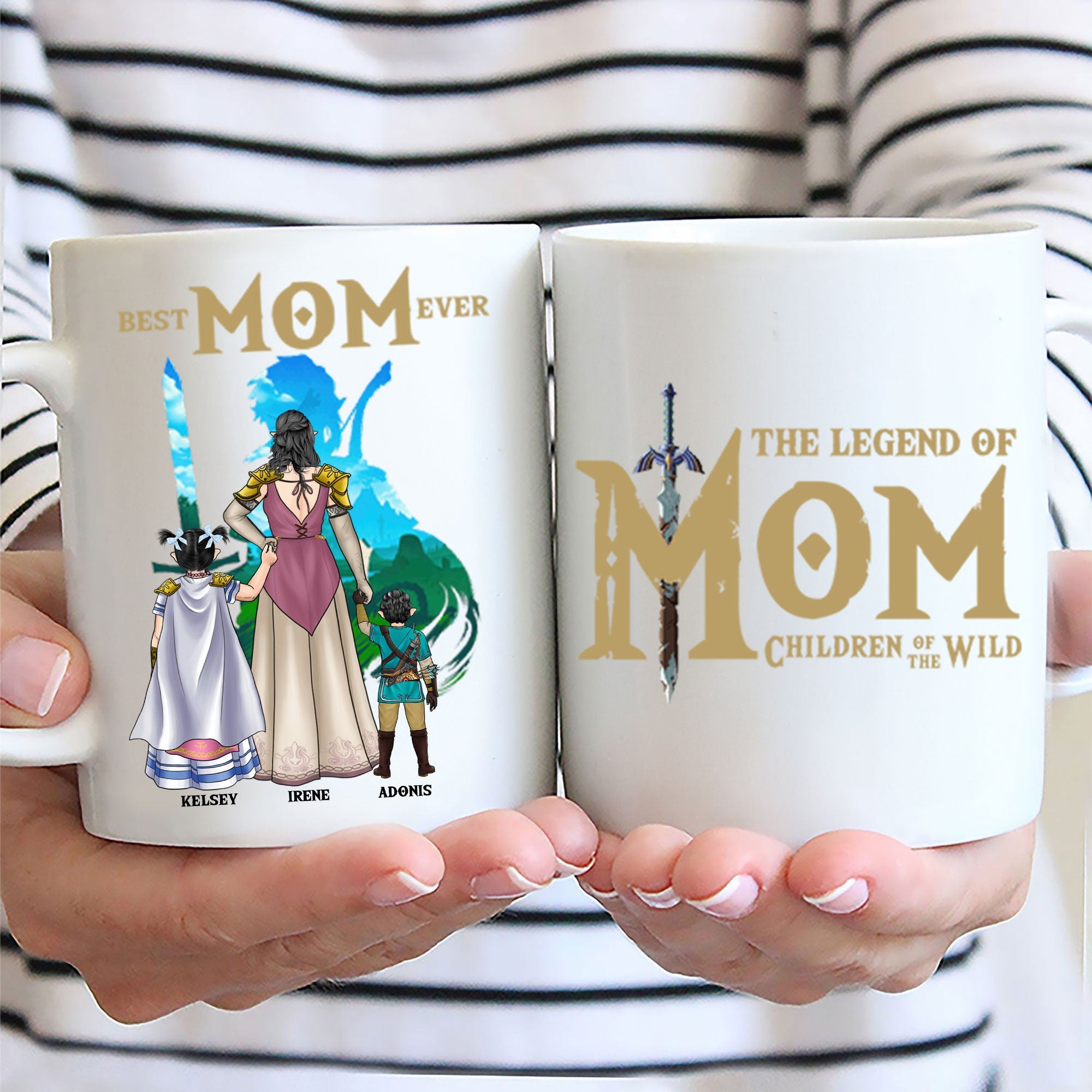 Personalized Ceramic Mug Best Mom Ever Gift Idea | Zelda Theme