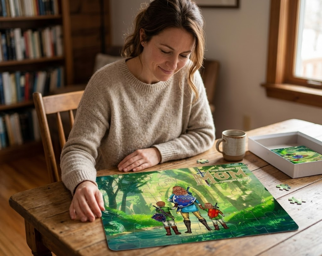 Personalized Fantasy Adventure Puzzle Gift for Mom - Kids Fun