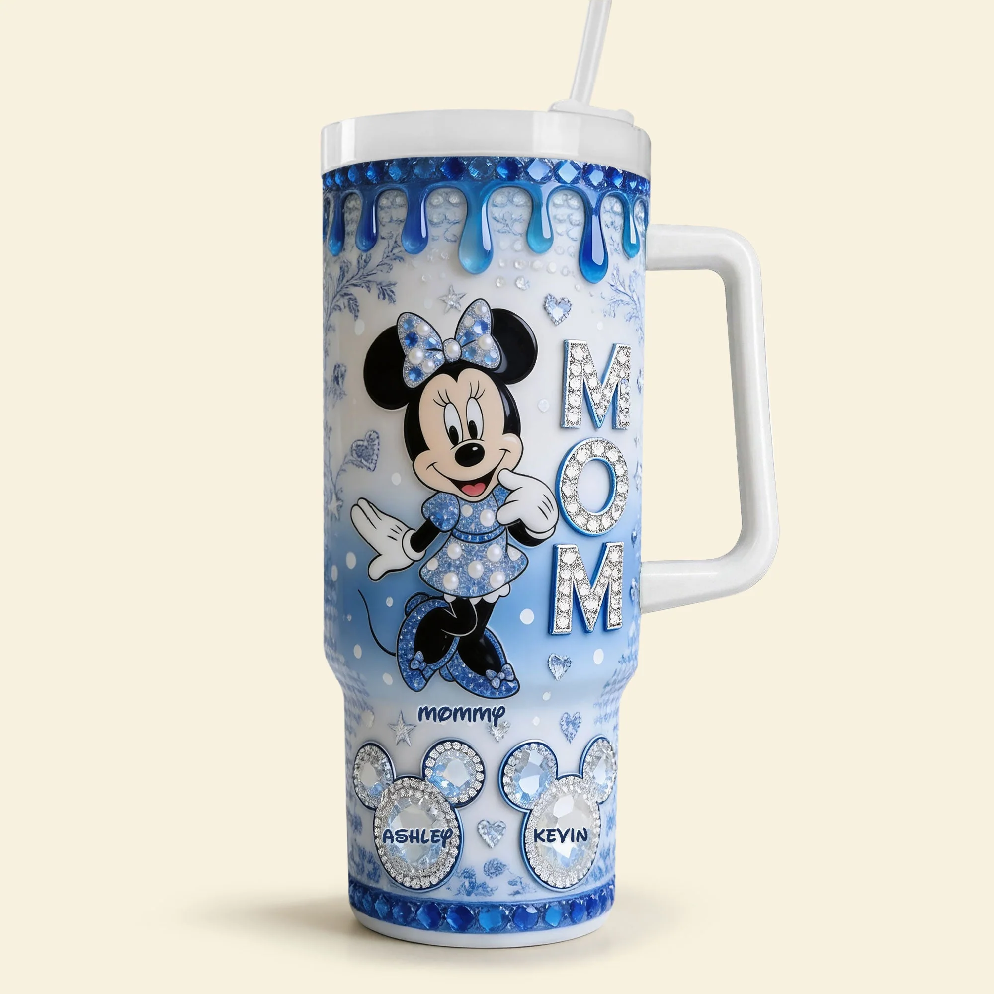 Personalized Minnie Mouse Tumbler for Mom - 40 oz Insulated Drinkware Gift