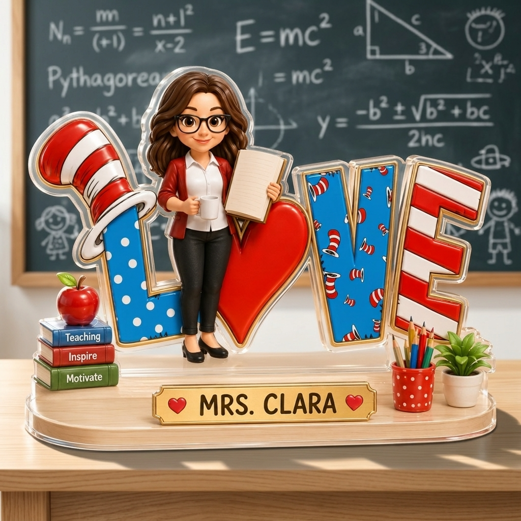 Personalized Acrylic Plaque for Teacher Gift | Custom Keepsake