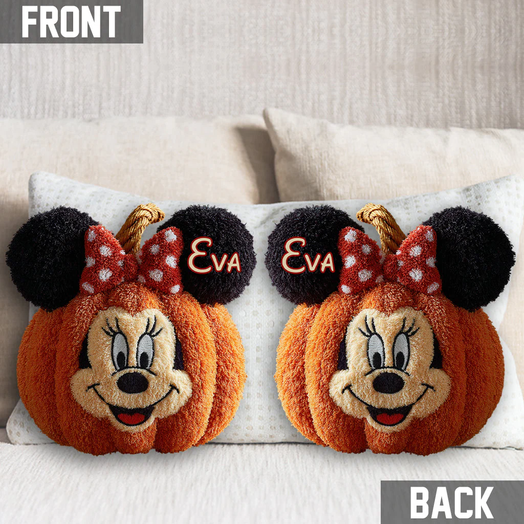 Personalized Pumpkin Shaped Pillow Custom Name Halloween Gift Pillow GradoCreations