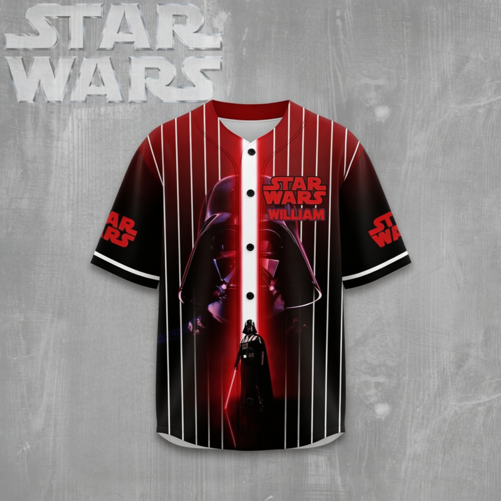 Personalized Star Wars Baseball Jersey Custom Gift for Movie Fans