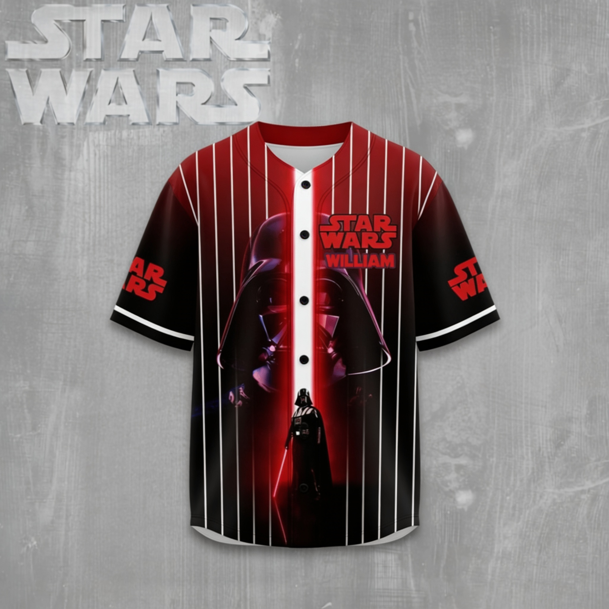 Personalized Star Wars Baseball Jersey Custom Gift for Movie Fans