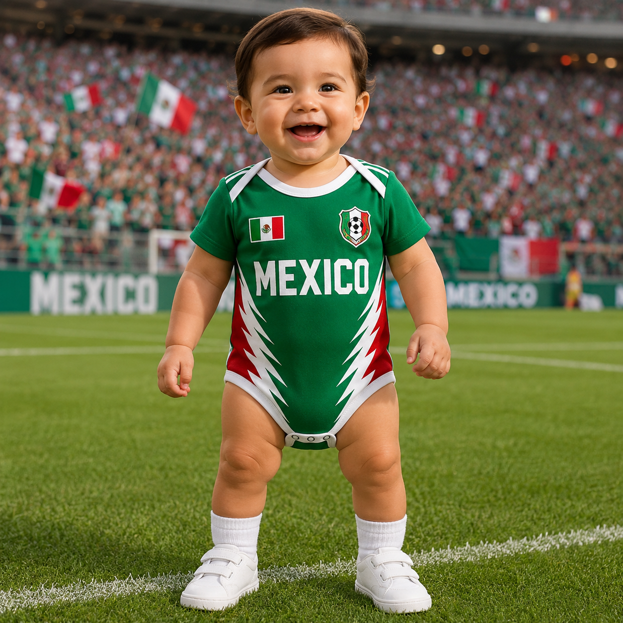 Personalized Baby Jersey Bodysuit Mexico Soccer 2026 Gift for New Parents