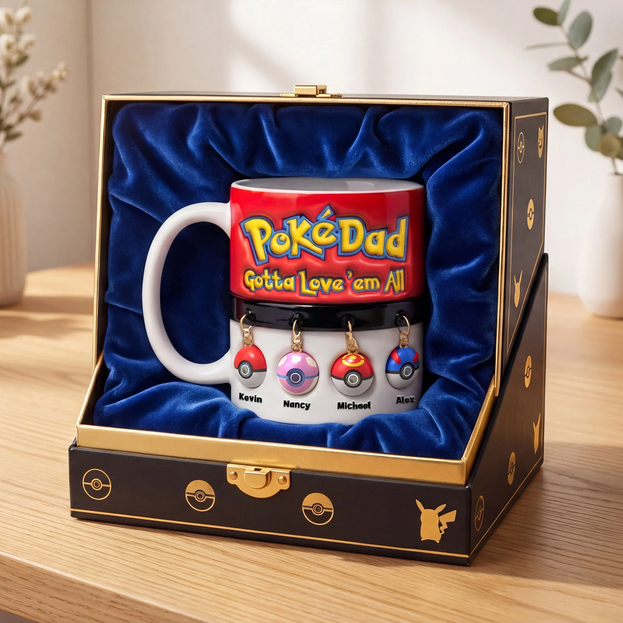 Personalized Pokémon Themed Coffee Mug Unique Gift for Dad Mug GradoCreations