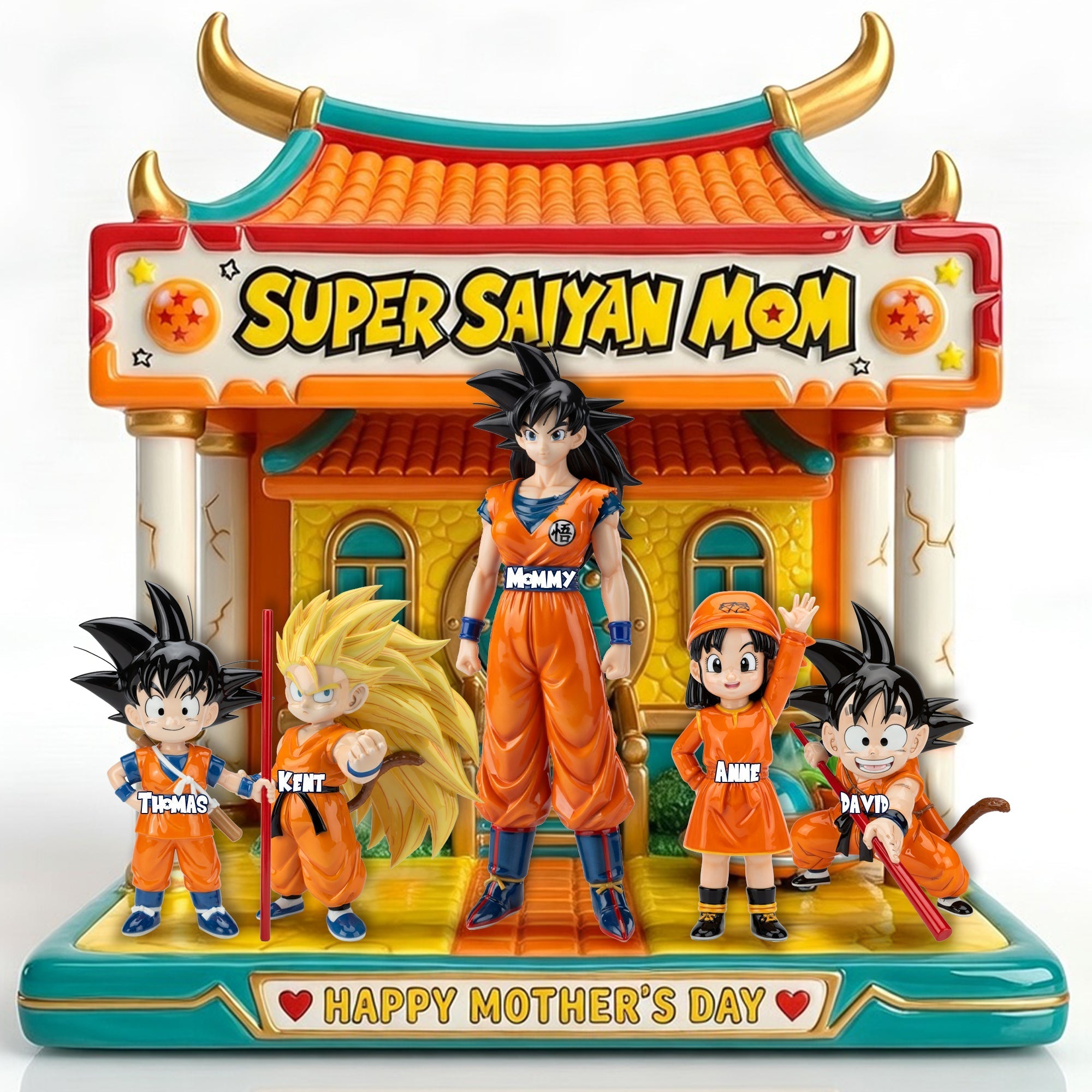 Personalized Super Saiyan Mom Acrylic Plaque Gift for Mom