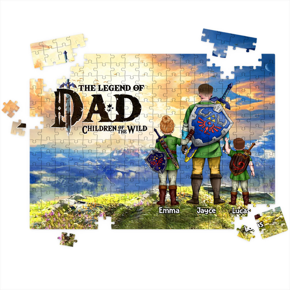 Personalized Sunset Adventure Puzzle for Dad - Unique Gift