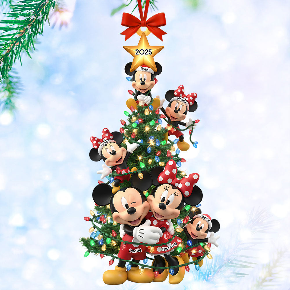 Personalized Acrylic Family Christmas Tree Ornament Gift
