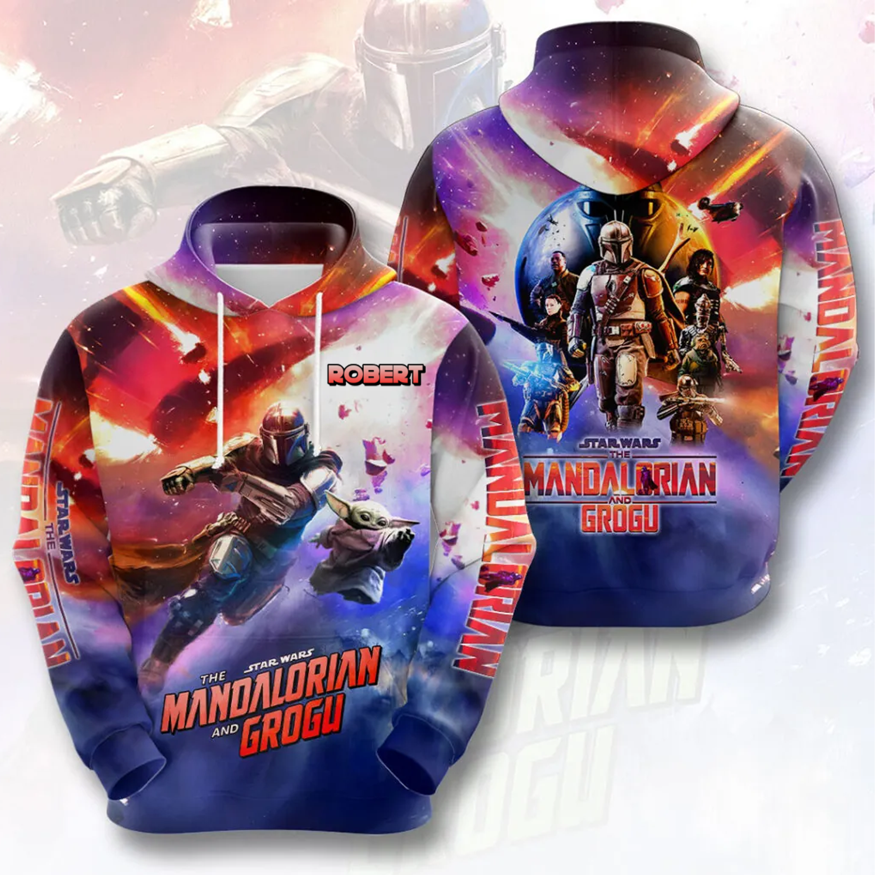 Personalized Star Wars The Mandalorian All Over Shirt Gift for Movie Fans
