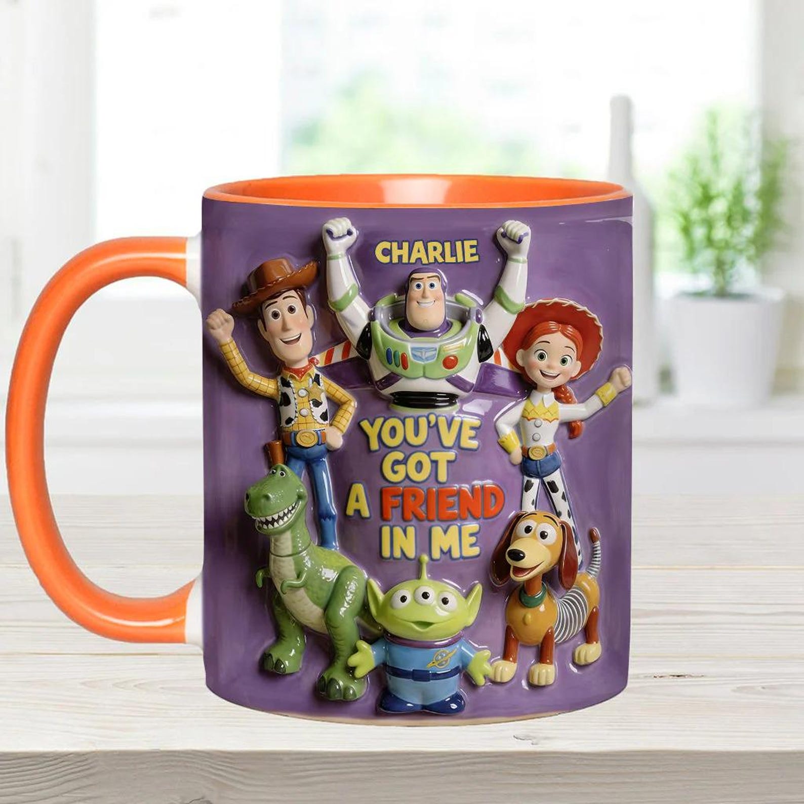 Personalized Toy Story Accent Mug with Custom Name Gift for Kids