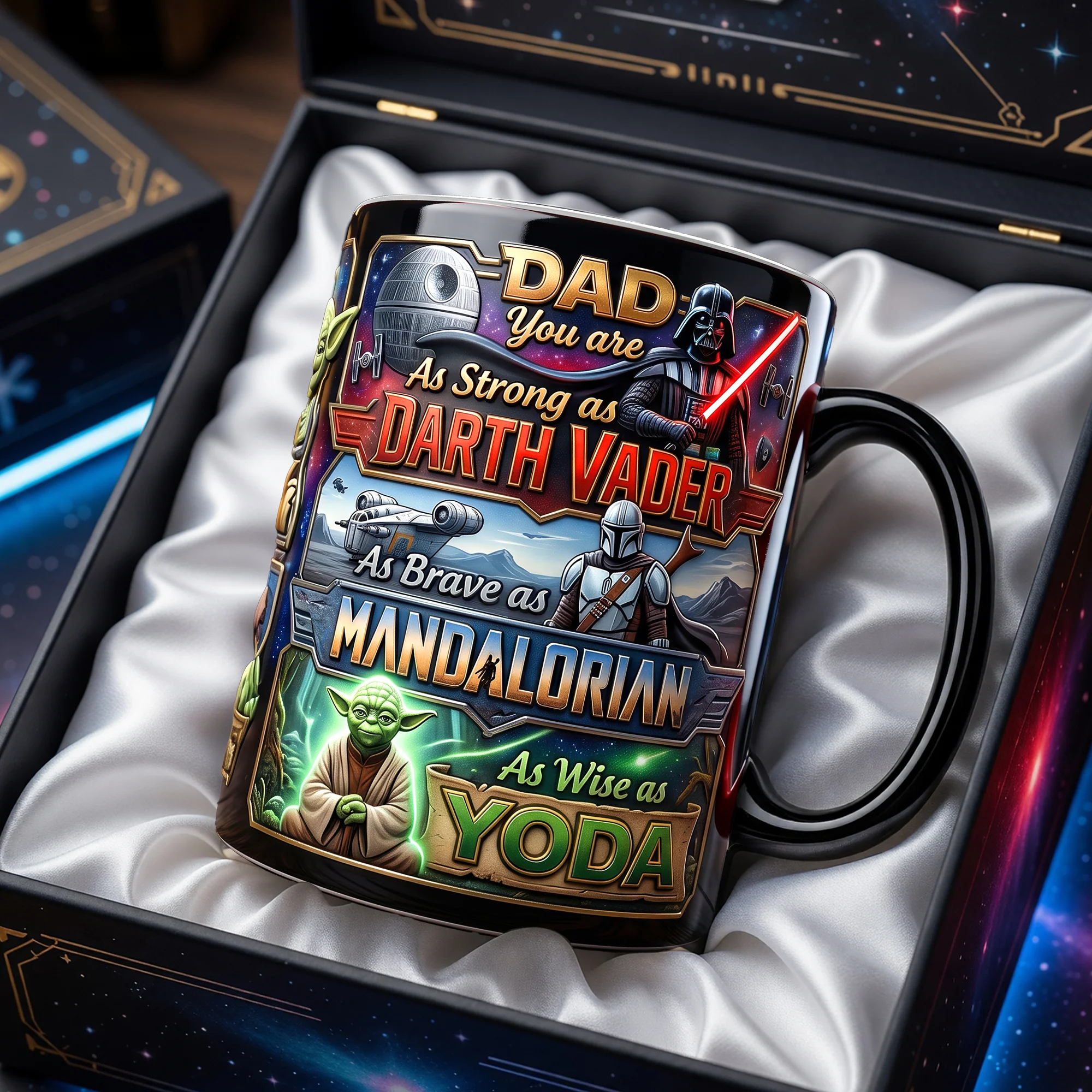 Personalized Dad Mug As Strong As Darth Vader Gift