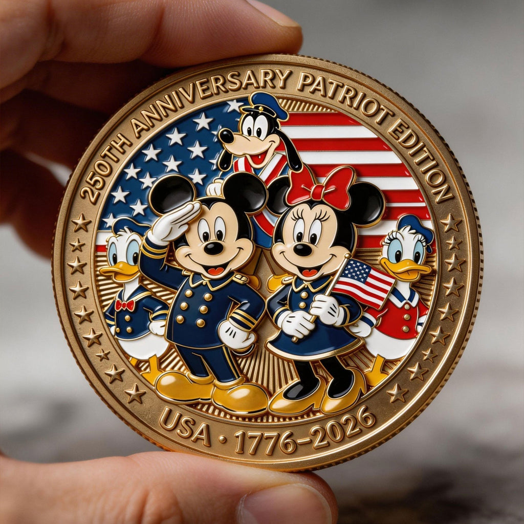 Personalized Metal Coin Anniversary Gift for Patriots & Movie Fans