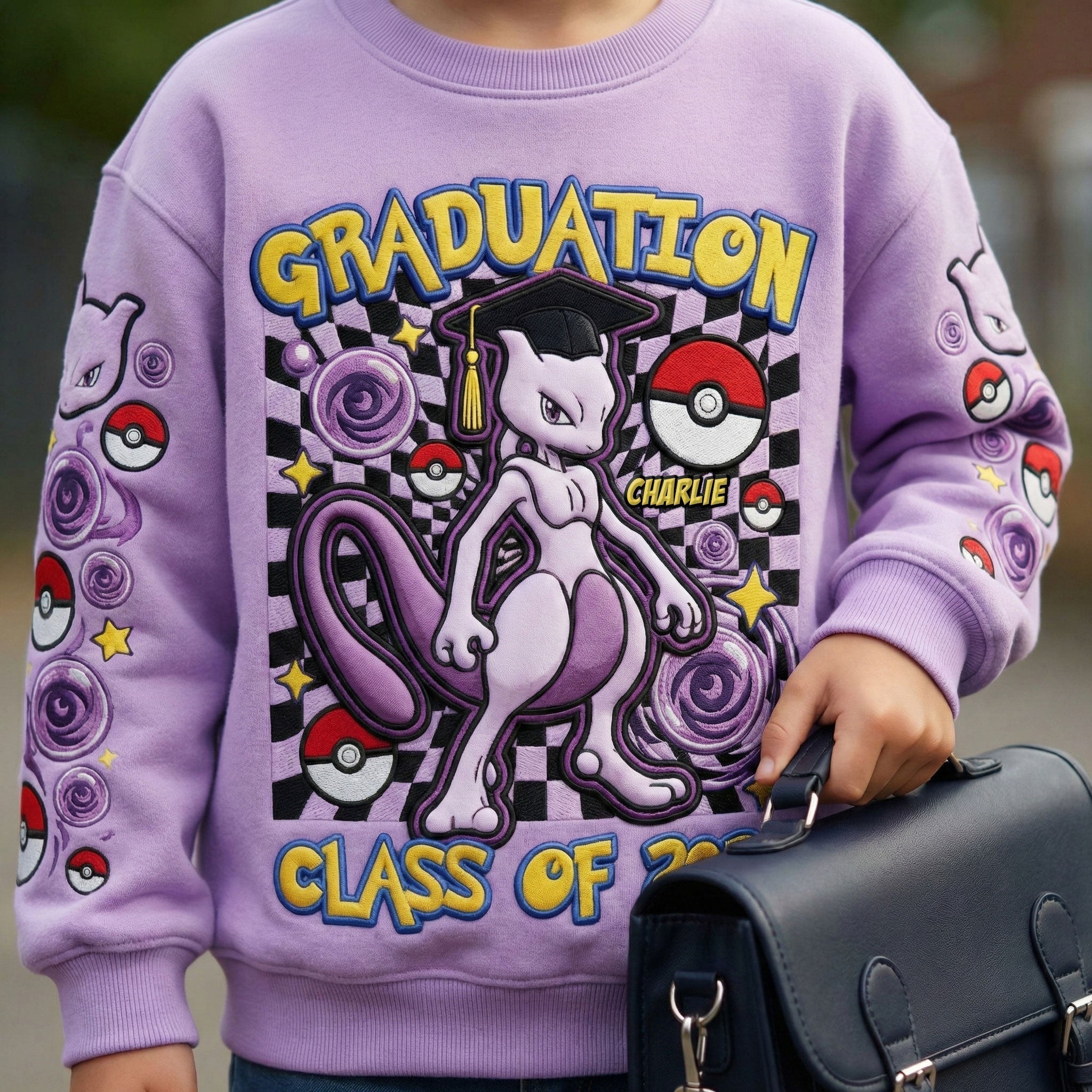 Personalized Pikachu Graduation Sweatshirt Class of 2025 Gift