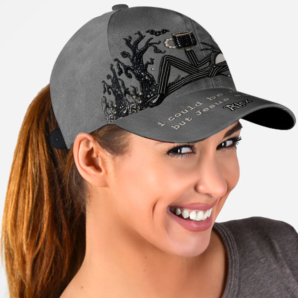 Personalized Spooky Classic Cap with Jack Skellington Design Gift for Movie Fans Classic Cap GradoCreations