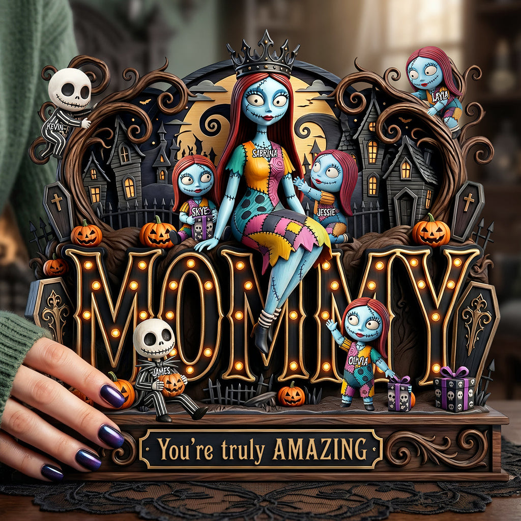 Personalized Spooky Mommy Acrylic Plaque Gift for Movie Fans