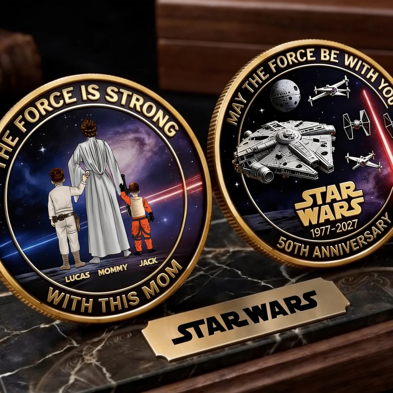 Personalized Star Wars Commemorative Coin Gift for Mom Coin GradoCreations