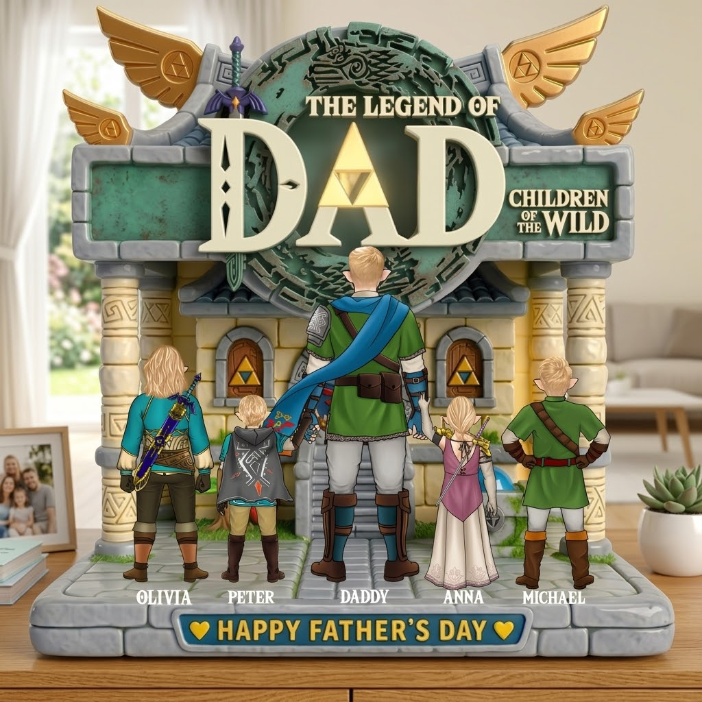 Personalized Acrylic Plaque Gift for Dad - Fantasy Adventure Theme