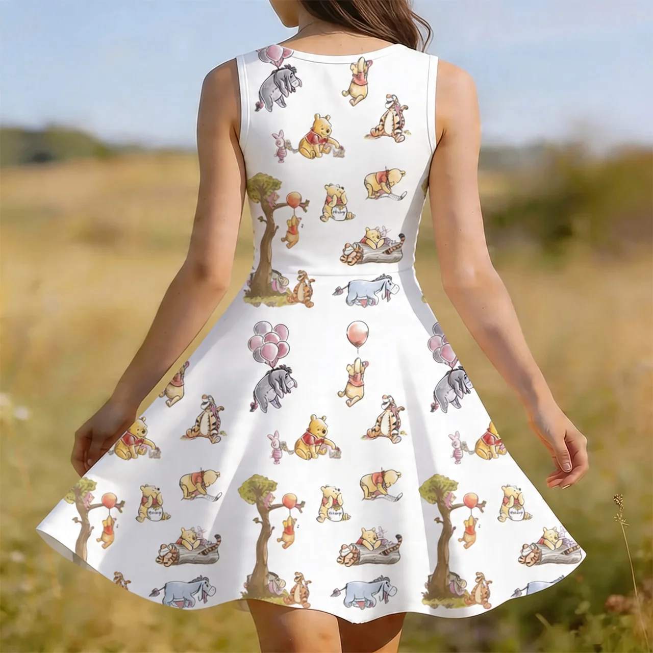 Personalized Winnie the Pooh Skater Dress for Movie Fans, Gift for Her