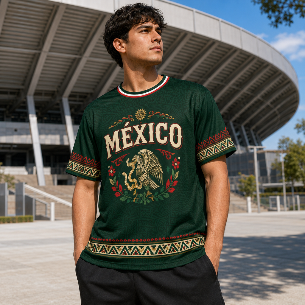 Personalized Mexico Aztec Eagle Soccer Jersey Gift for Football Lovers