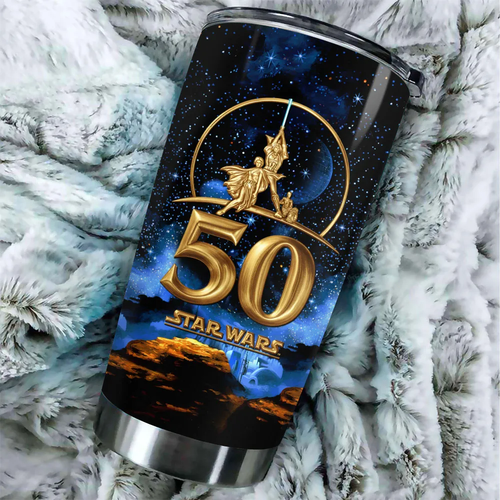 Personalized 50th Anniversary Star Wars Tumbler Gift for Movie Fans Tumbler GradoCreations