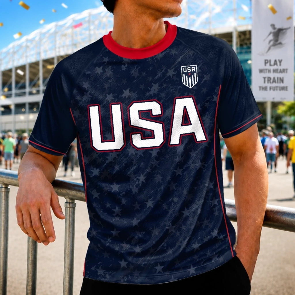 Personalized USA Soccer Jersey Custom Name Gift for Football Lovers