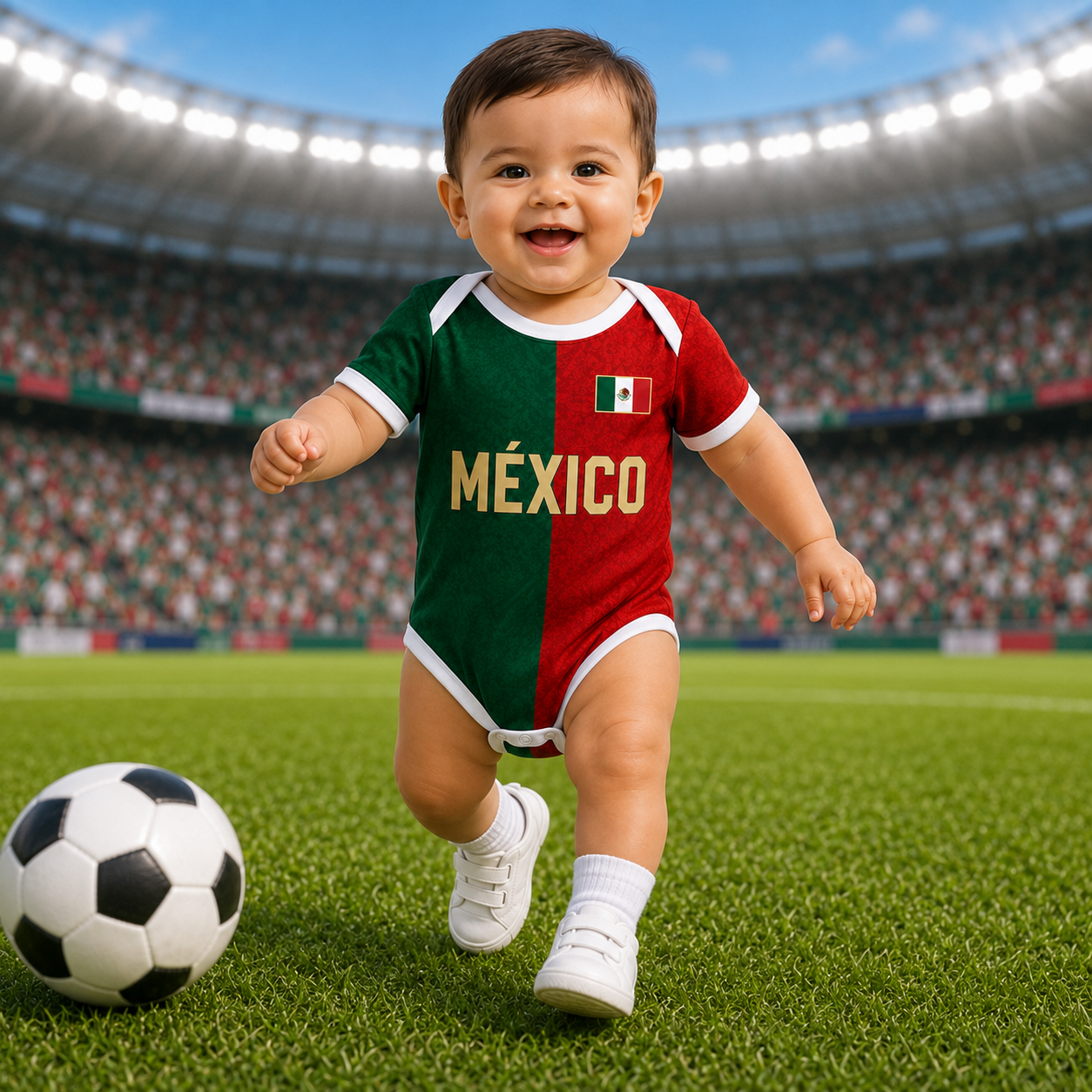 Personalized Mexico Baby Jersey Bodysuit Custom Name Gift for Baby Shower