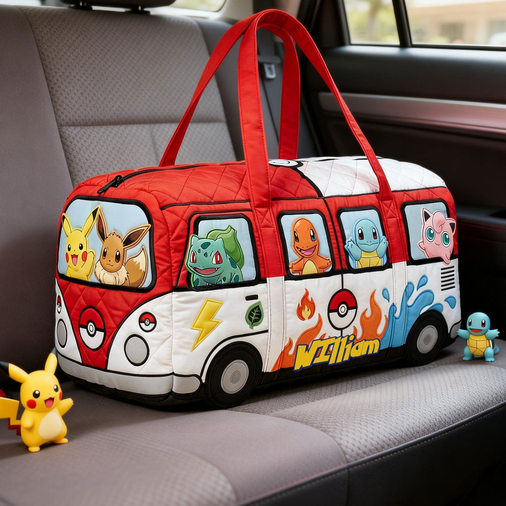 Personalized Pokémon Quilted Duffle Bag Gift for Kids