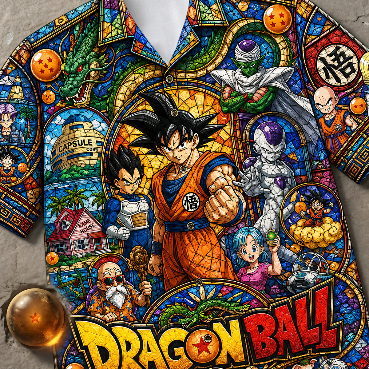Personalized Dragon Ball Hawaiian Shirt Gift for Him Hawaiian Shirt GradoCreations