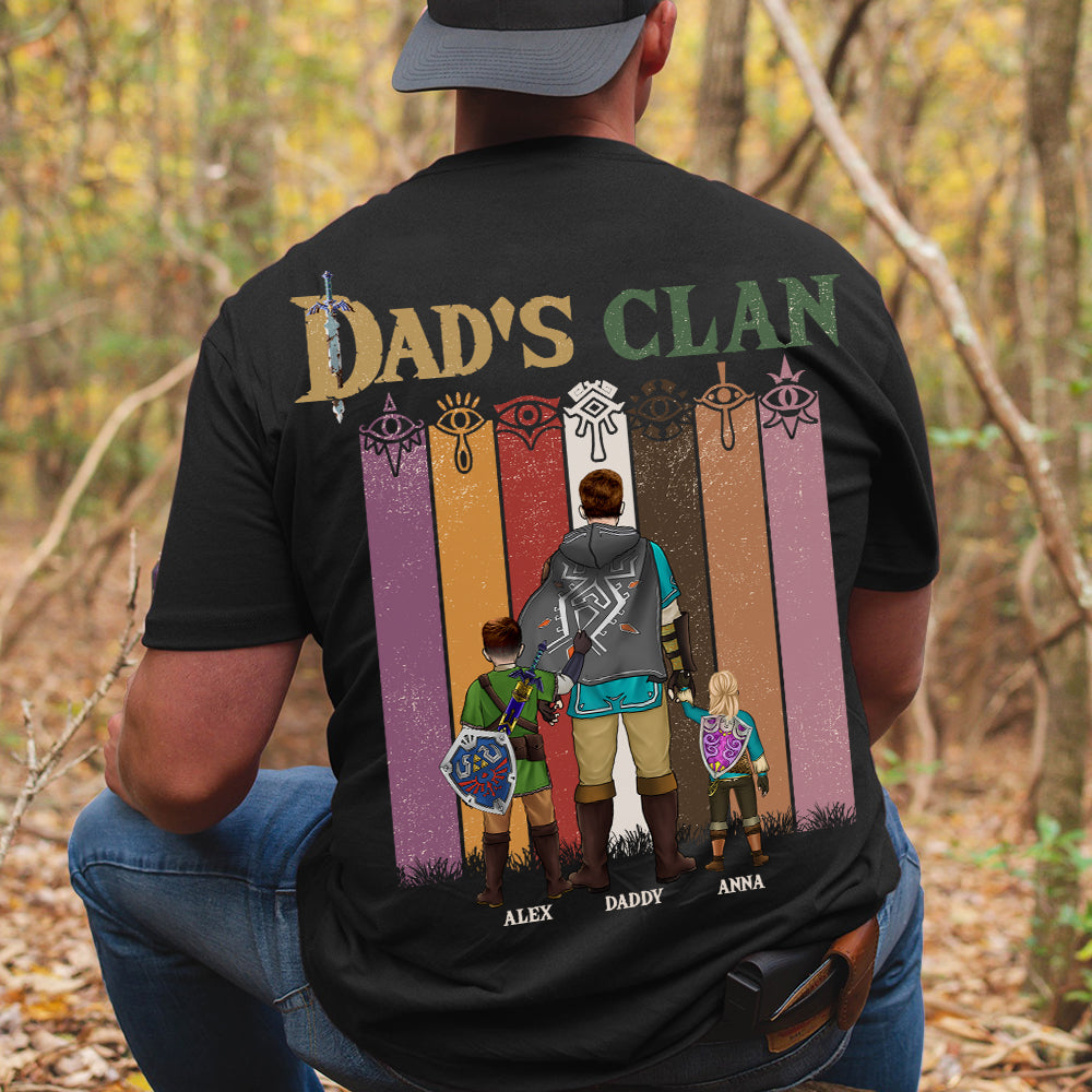 Personalized Zelda Dad's Clan T-shirt Custom Family Gift for Dad