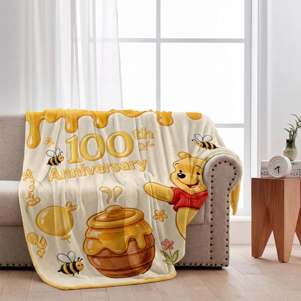 Personalized 100th Anniversary Blanket Gift for Kids - Soft Fleece or Sherpa