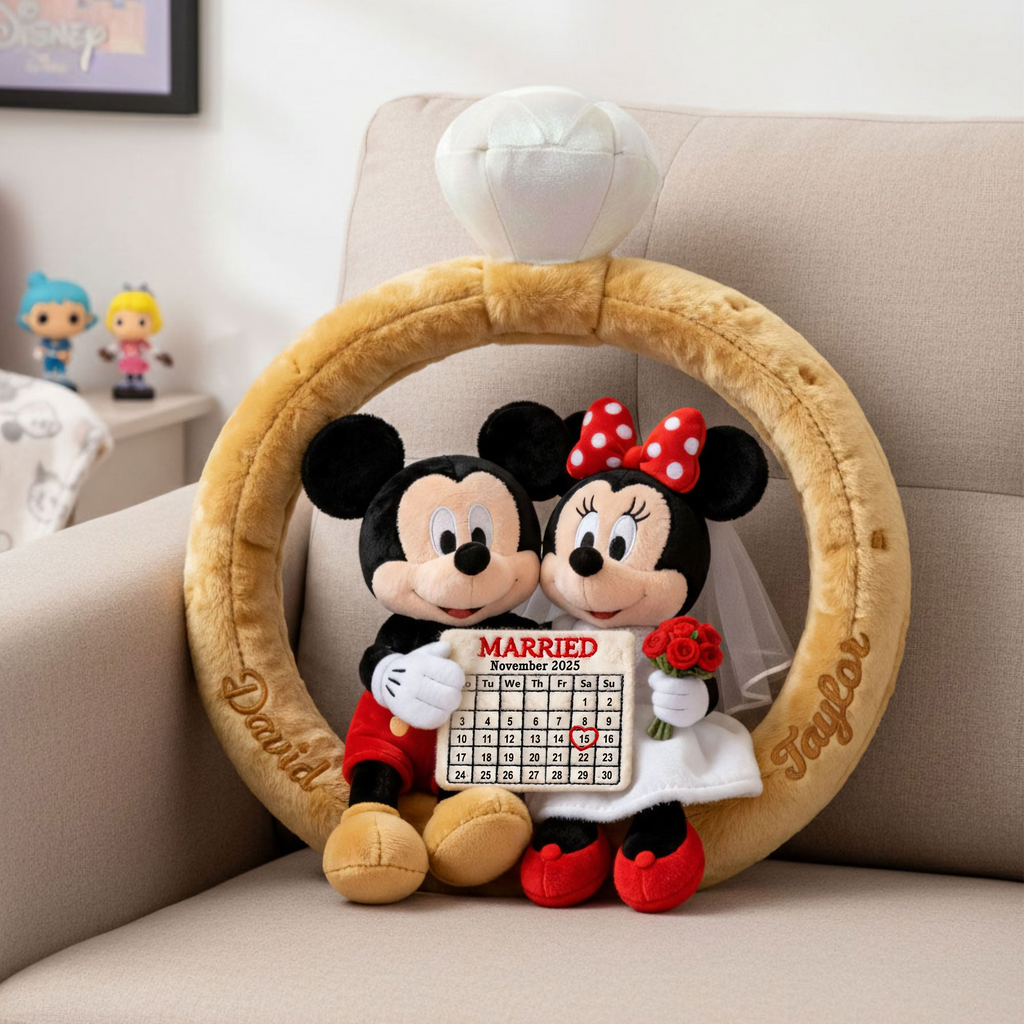 Personalized Wedding Couple Plush Pillow Custom Shape Gift