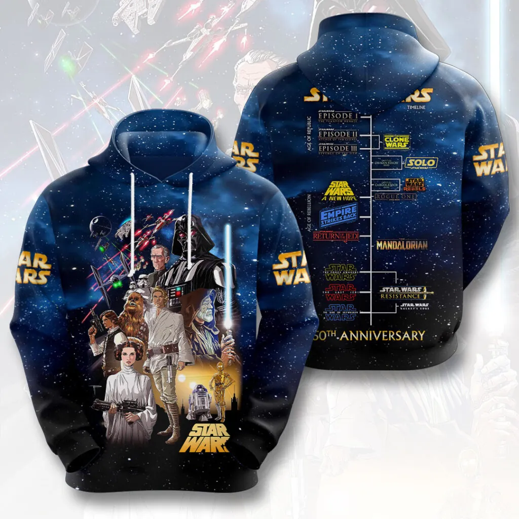 Personalized Star Wars 50th Anniversary All Over Shirt for Movie Fans