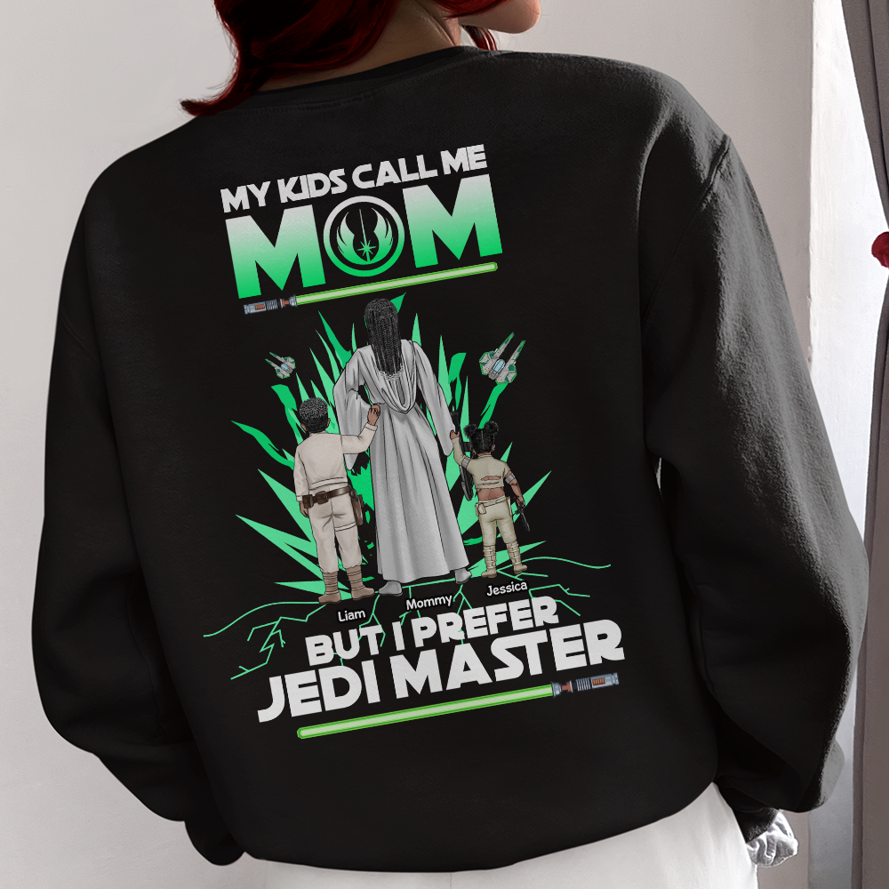 Personalized Jedi Master Mom Shirt Custom Names Gift for Mom