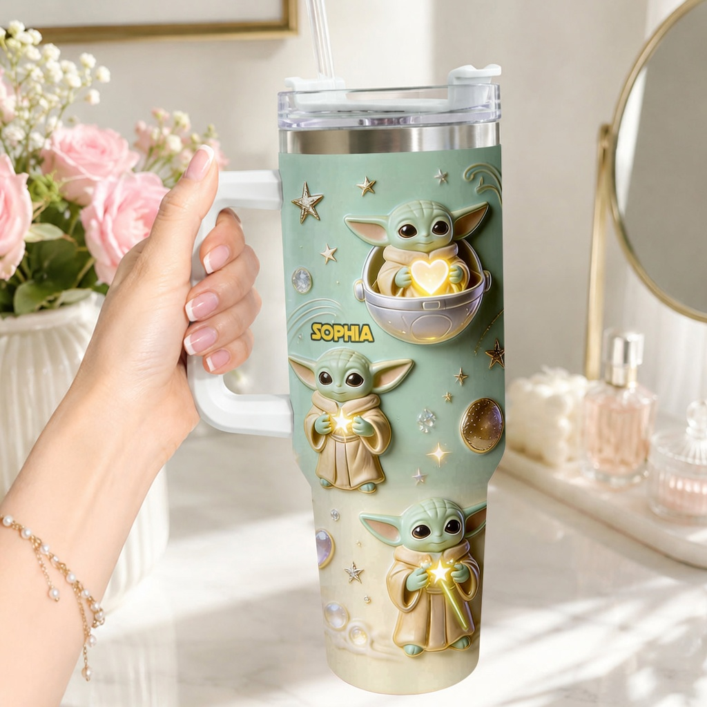 Personalized Cute Baby Tumbler with 3D Effect for Kids