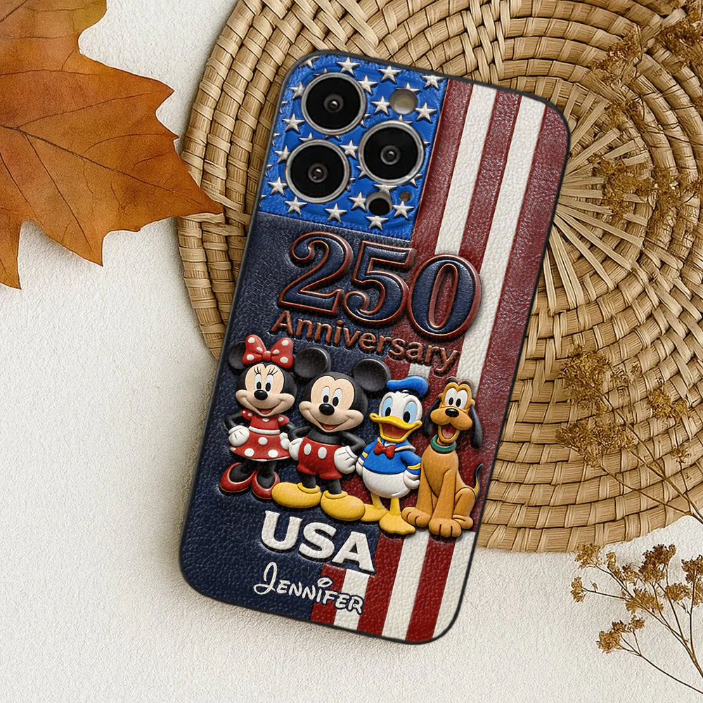 Personalized Magic Mouse Phone Case USA Flag Gift for Movie Fans